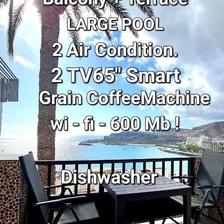 Deluxe Seaview-Sunsets !Transfe-R Inc! Pool,2Aircond,2Tv65",600Mb Dishwasher,,2 Beaches,Anfi-View Apartment ปาตาลาวากา ภายนอก รูปภาพ